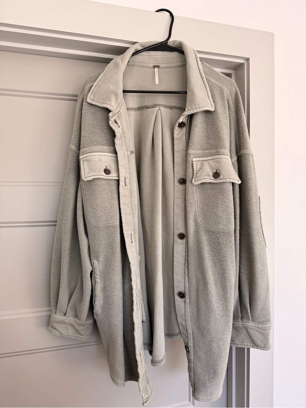 Free People Light Green Ruby Fleece Shacket